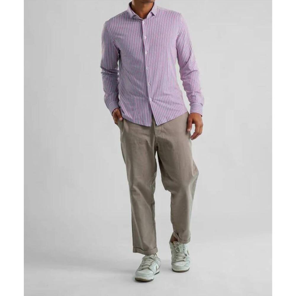 NEW STONE ROSE apex sunday stripe shirt in pink